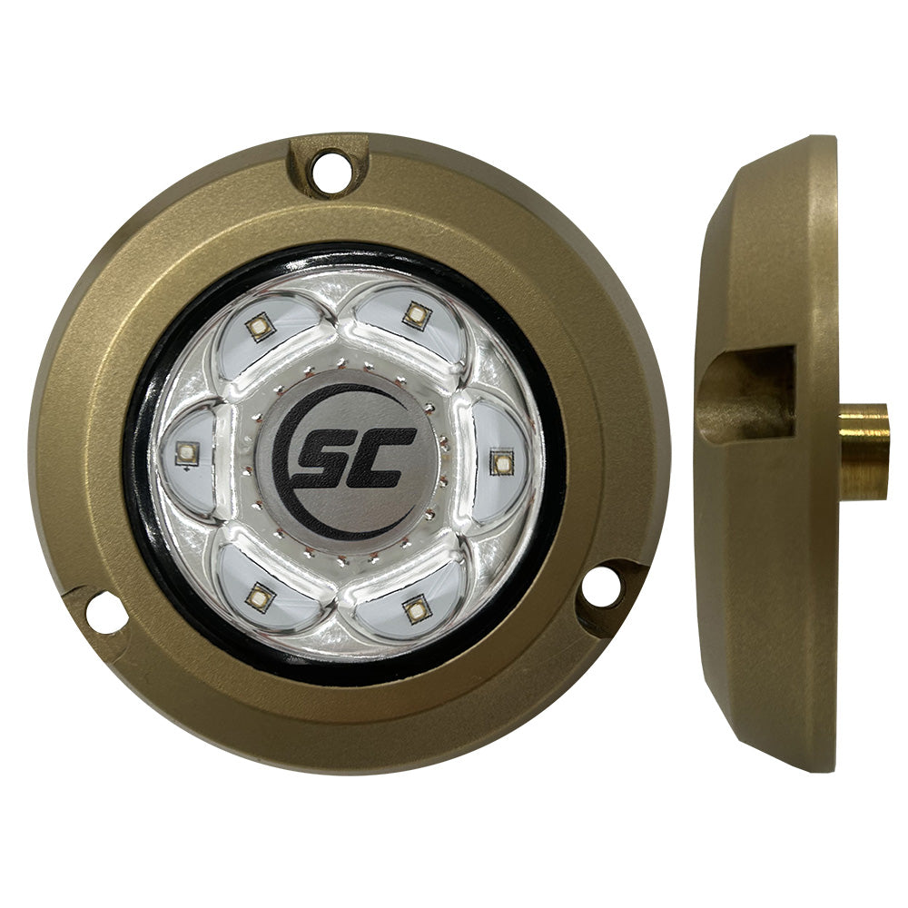 Shadow-Caster SC2 Series Bronze Surface Mount Underwater Light - Great White | SendIt Sailing