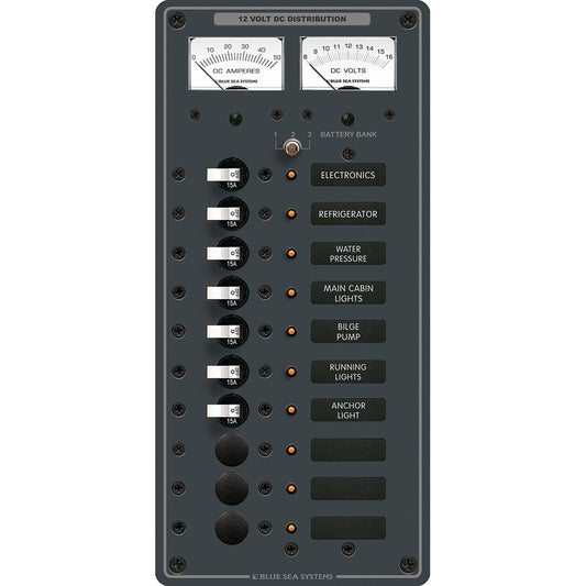 Blue Sea 8082 DC 10 Position Toggle Branch Circuit Breaker Panel | SendIt Sailing