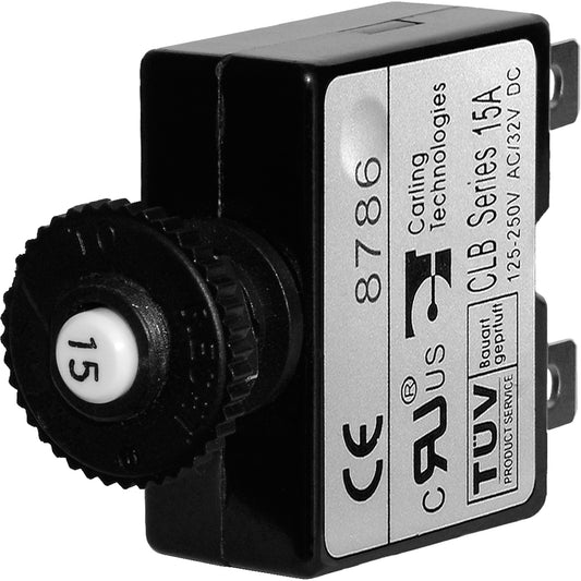 Blue Sea 7056 15A Push Button Thermal with Quick Connect Terminals | SendIt Sailing