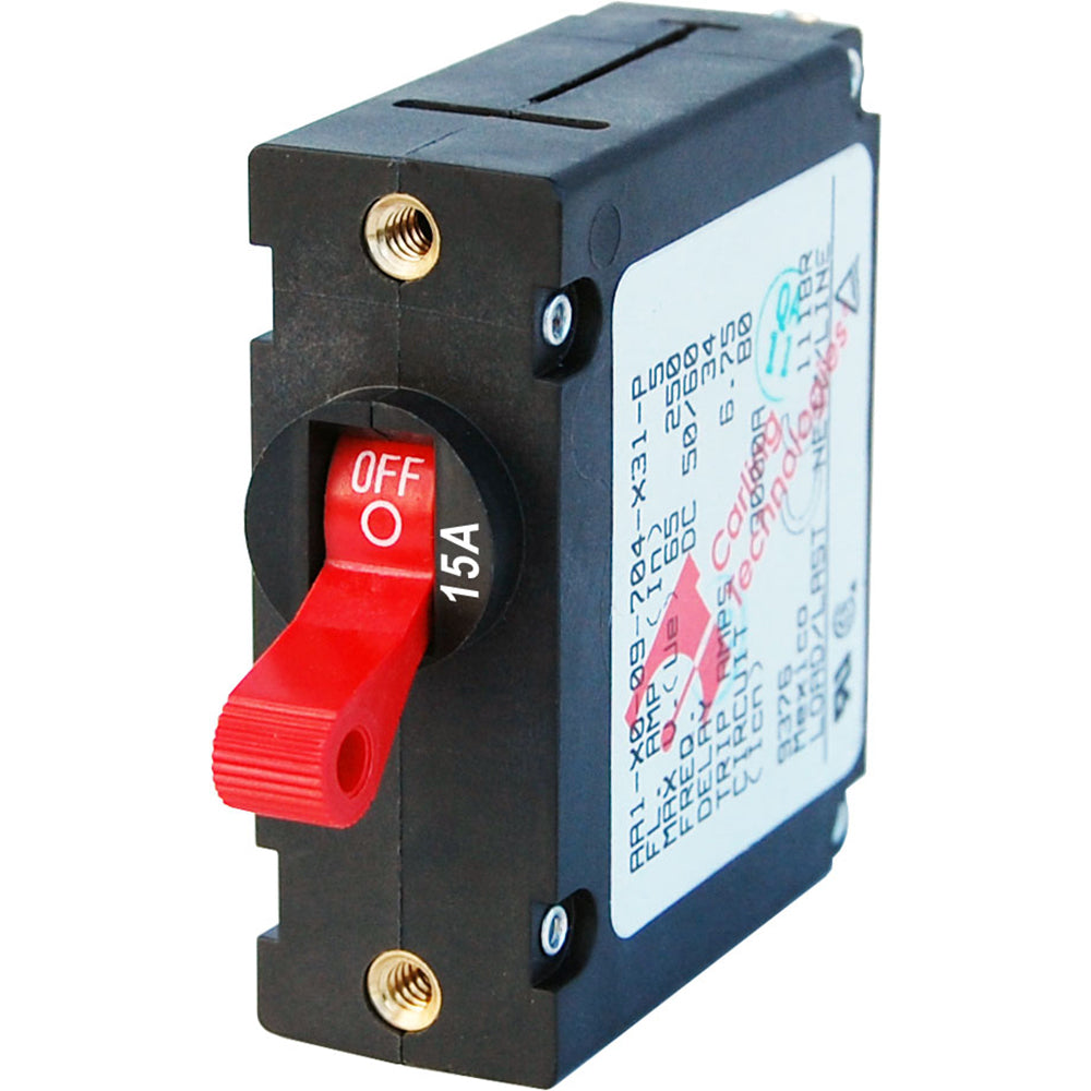 Blue Sea 7209 AC / DC Single Pole Magnetic World Circuit Breaker - 15 Amp | SendIt Sailing