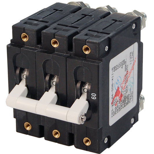 Blue Sea 7288 C-Series Triple Pole Circuit Breaker - 60A | SendIt Sailing