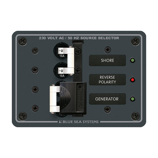 Blue Sea 8132 AC Toggle Source Selector (230V) - 2 Sources | SendIt Sailing
