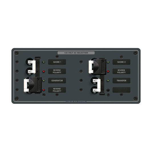 Blue Sea 8498 Breaker Panel - AC 3 Sources - White | SendIt Sailing