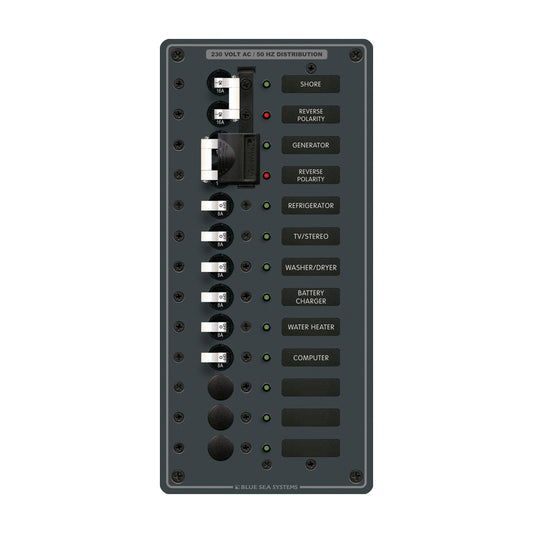 Blue Sea 3566 AC Toggle Source Selector (230V) - 2 Sources + 9 Positions | SendIt Sailing