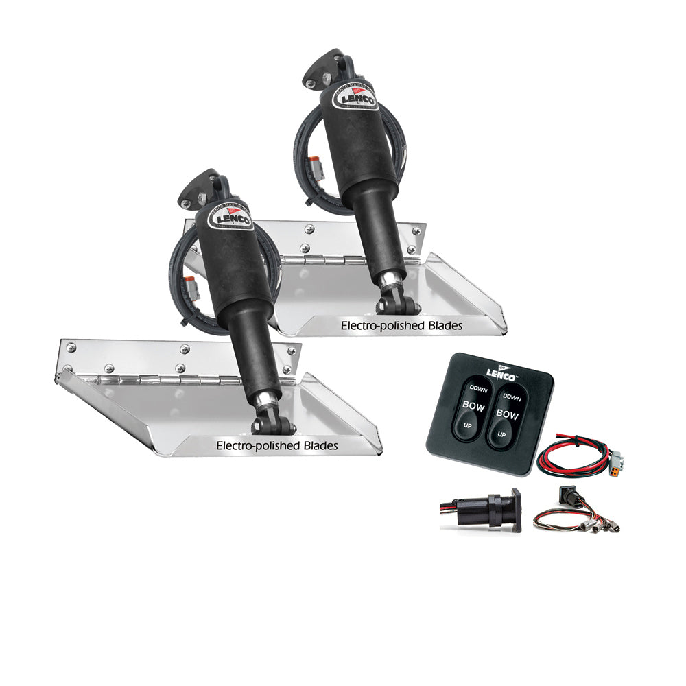 Lenco 12in x 12in Standard Performance Trim Tab Kit with Standard Tactile Switch Kit 12V | SendIt Sailing