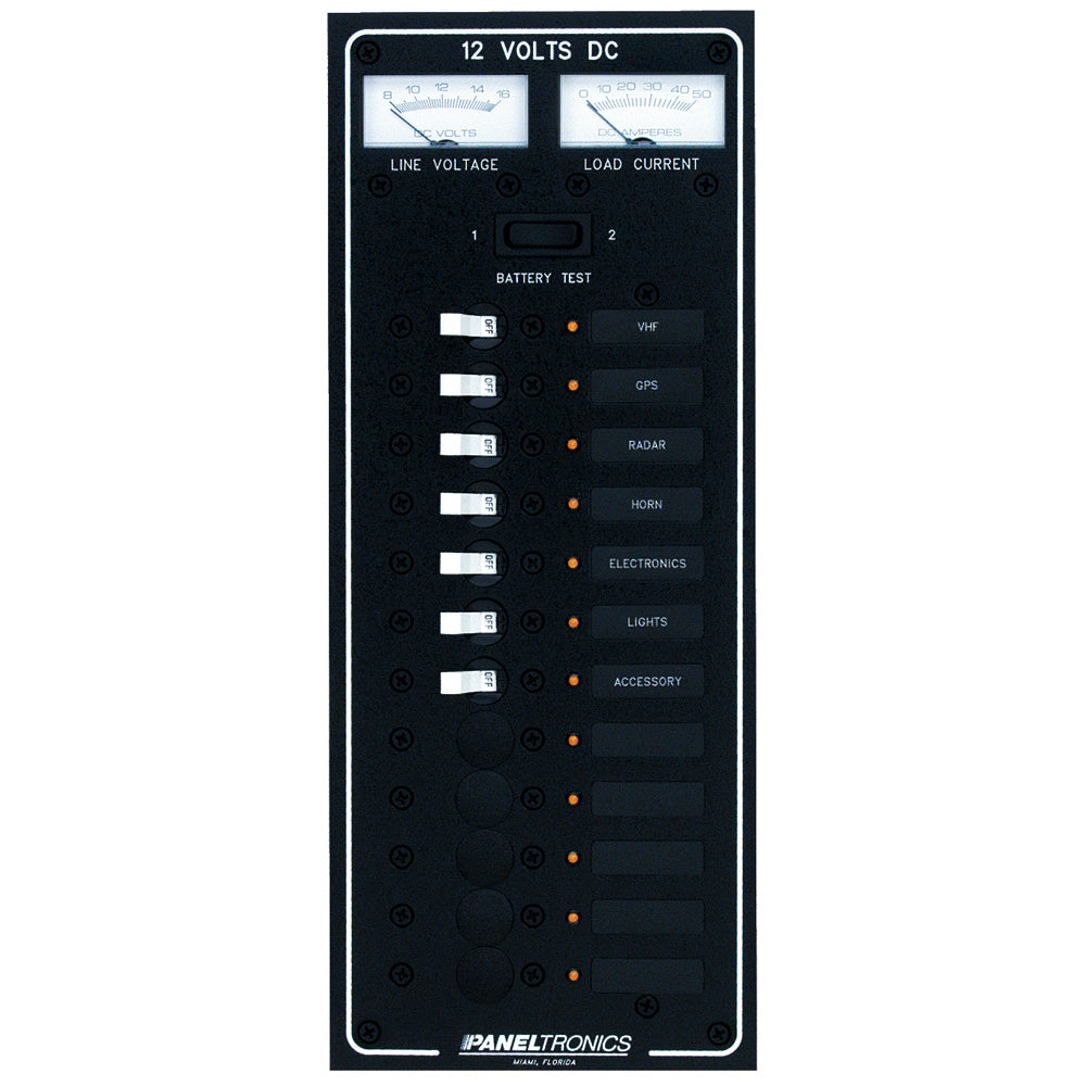 Paneltronics Standard DC 12 Position Breaker Panel with LEDs | SendIt Sailing