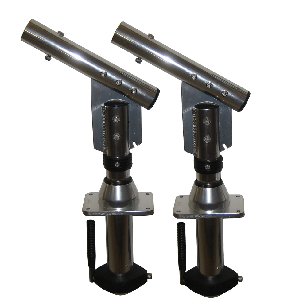 Lee's Sidewinder Bolt-In Outrigger Mounts, Lay-Down Version - Silver(Pair) | SendIt Sailing