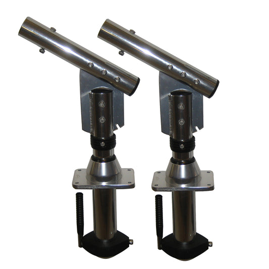 Lee's Sidewinder Bolt-In Outrigger Mounts, Lay-Down Version - Silver(Pair) | SendIt Sailing