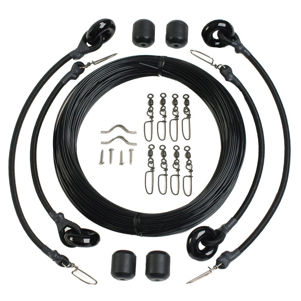 Lee's Deluxe Rigging Kit - Double Rig Up To 37ft - Black Mono | SendIt Sailing
