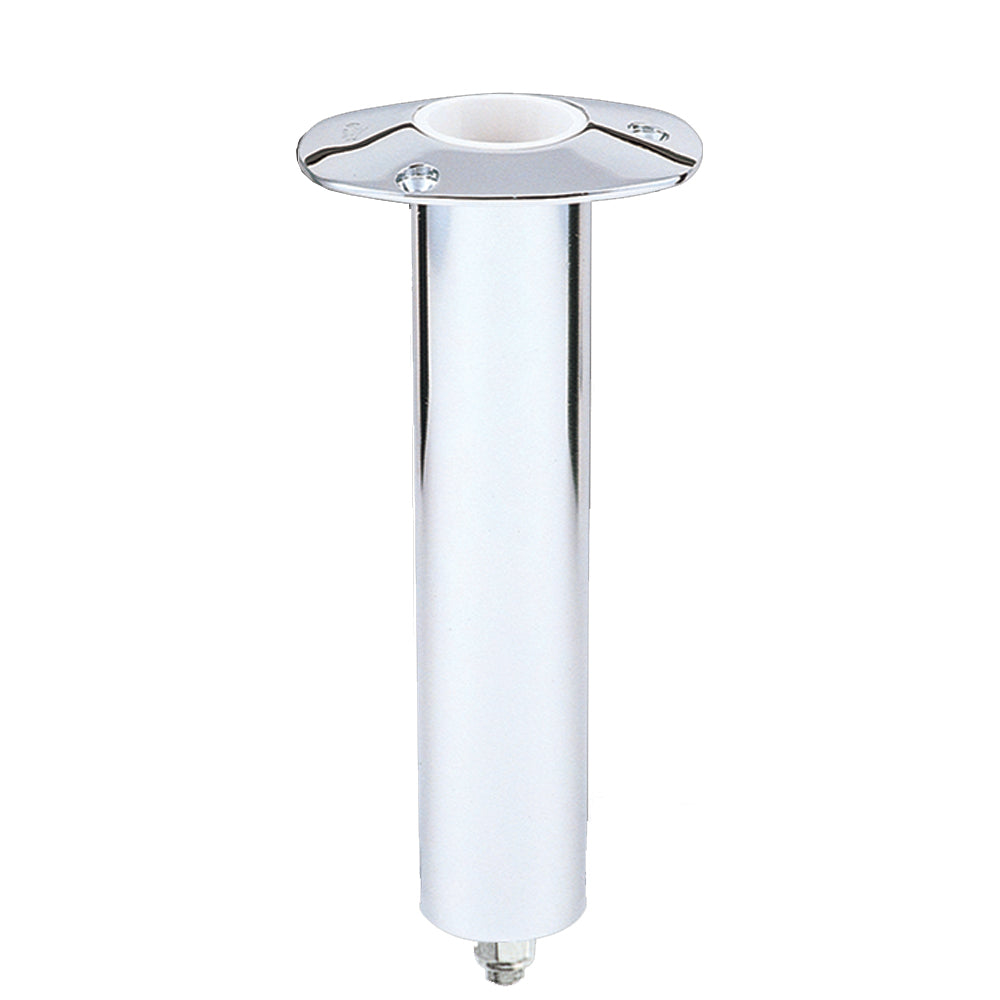 Lee's 0 degree Stainless Steel Swivel Base Flush Mount Rod Holder - Extra Long Tube 2.25in OD X 14.5in Tube | SendIt Sailing