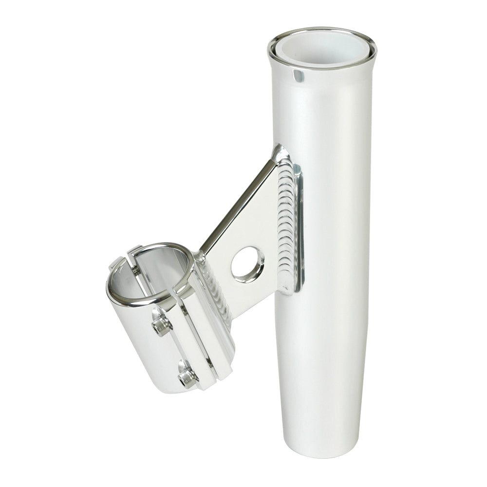 Lee's Clamp-On Rod Holder - Silver Aluminum - Vertical Mount - Fits 1.660in OD Pipe | SendIt Sailing