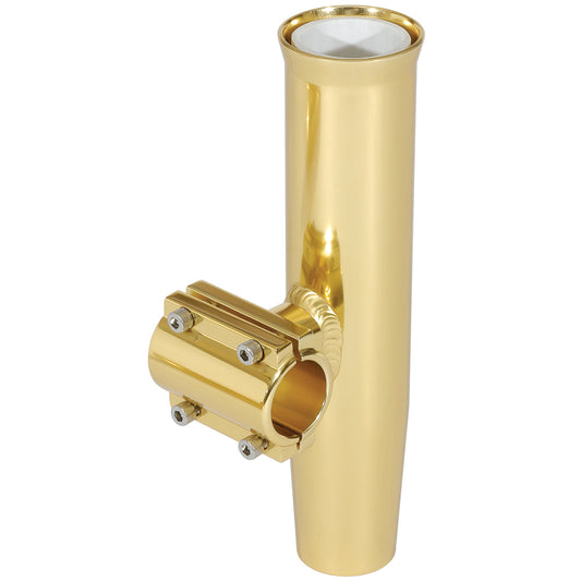 Lee's Clamp-On Rod Holder - Gold Aluminum - Horizontal Mount - Fits 2.375in OD Pipe | SendIt Sailing