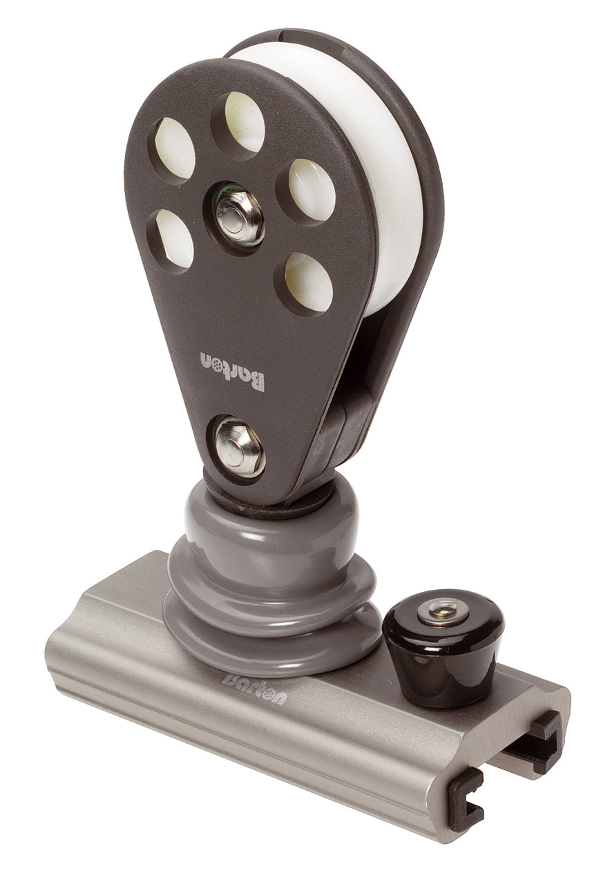 Barton Marine Stand Up Block 64mm Plain Bearing Sheave Size 6 on 32mm Slide With Plunger (32mm T Track) | SendIt Sailing