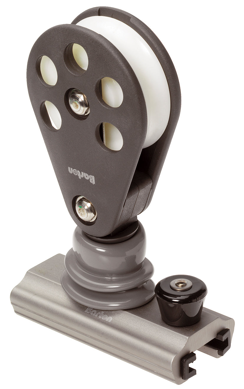 Barton Marine Stand Up Block 70mm Plain Bearing Sheave Size 7, on 32mm Slide With Plunger (32mm T Track) | SendIt Sailing