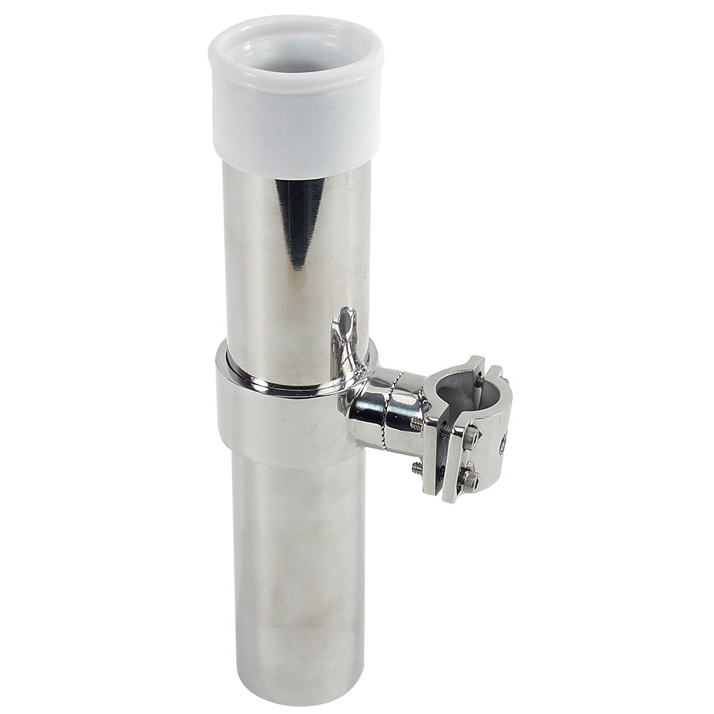 Whitecap Bluewater Series Rail Mount 10in Rod Holder S.S. | SendIt Sailing