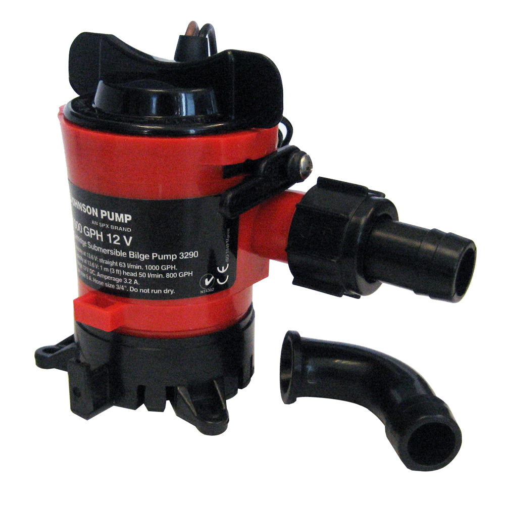 Johnson Pump 1000 GPH Bilge Pump 3/4in 12V Dura Ports | SendIt Sailing