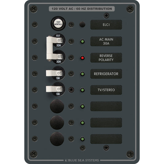 Blue Sea 8101 ELCI GFCI Panel AC 5 Position | SendIt Sailing