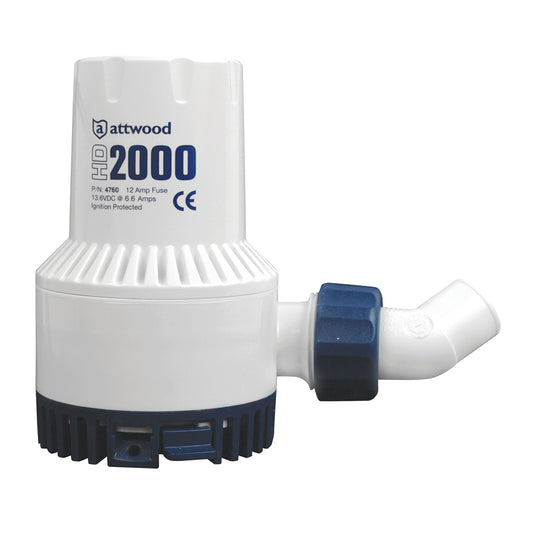 Attwood Heavy-Duty Bilge Pump 2000 Series - 12V - 2000 GPH | SendIt Sailing