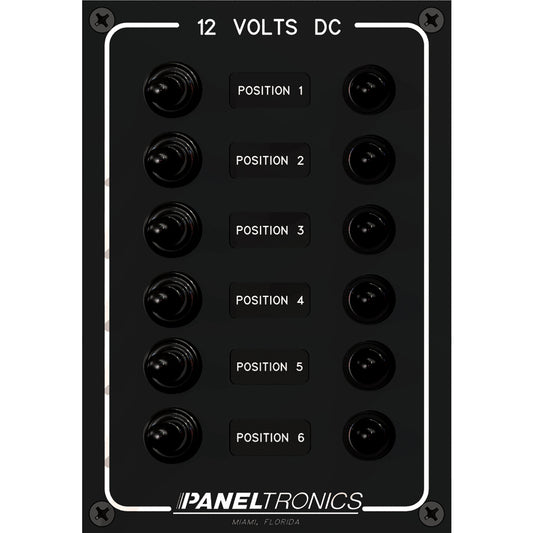 Paneltronics Waterproof Panel - DC 6-Position Toggle Switch & Circuit Breaker | SendIt Sailing