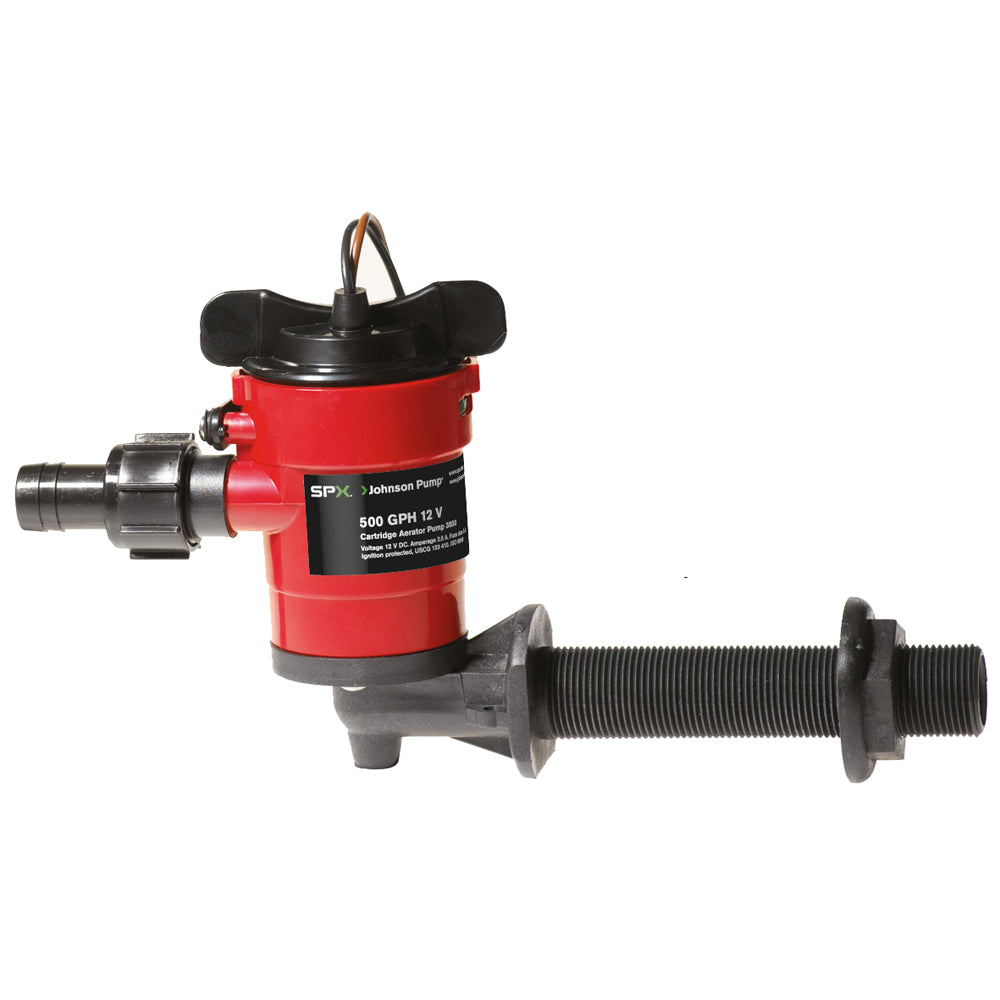 Johnson Pump Cartridge Aerator 500 GPH 90 degree Intake - 12V | SendIt Sailing