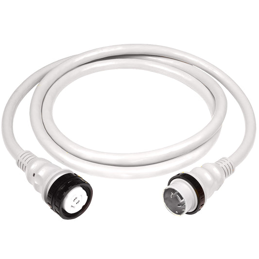 Marinco 50Amp 125/250V Shore Power Cable - 25ft - White | SendIt Sailing