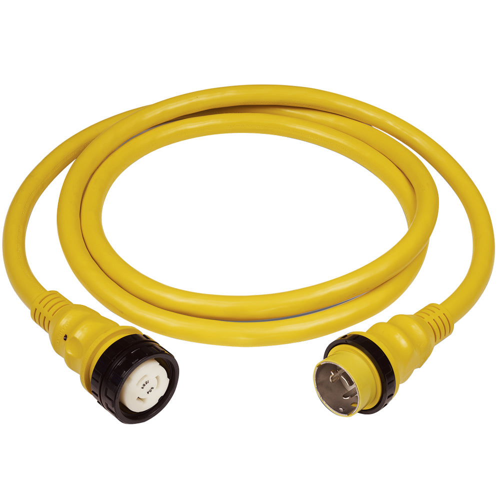 Marinco 50Amp 125/250V Shore Power Cable - 50ft - Yellow | SendIt Sailing