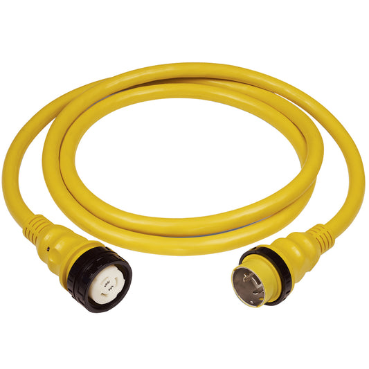 Marinco 50Amp 125/250V Shore Power Cable - 50ft - Yellow | SendIt Sailing