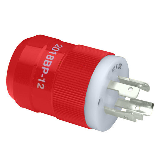 Marinco 2018BP-12 Locking Charger Plug (Male) - Red | SendIt Sailing
