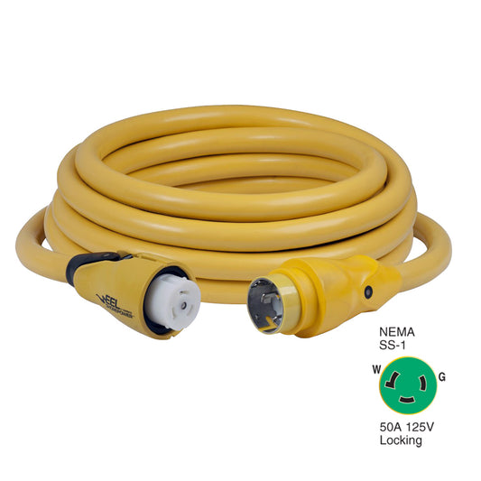 Marinco CS503-25 EEL 50A 125V Shore Power Cordset - 25ft - Yellow | SendIt Sailing