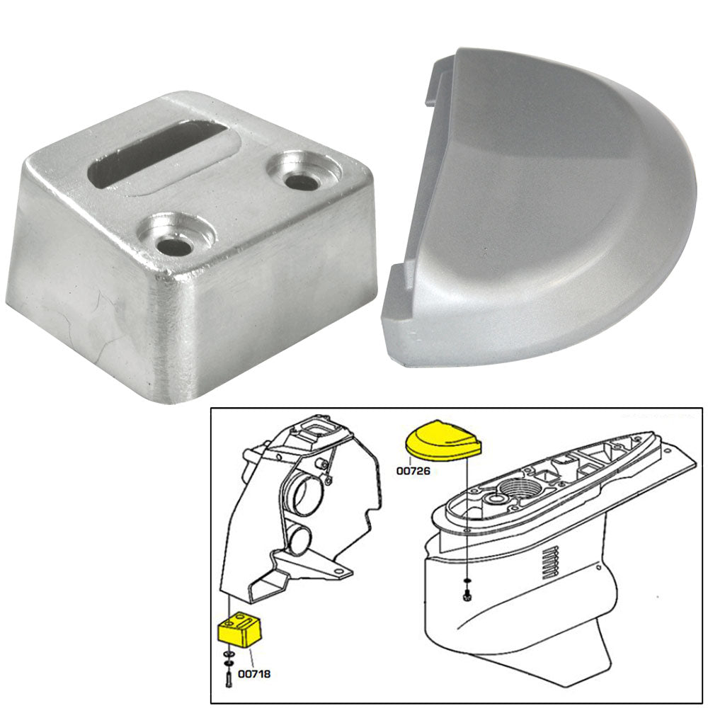 Tecnoseal Anode Kit with Hardware - Volvo SX - Aluminum | SendIt Sailing