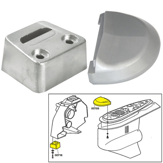 Tecnoseal Anode Kit with Hardware - Volvo SX - Aluminum | SendIt Sailing