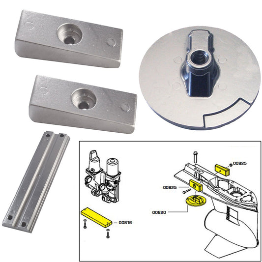 Tecnoseal Anode Kit with Hardware - Mercury Verado 4 - Magnesium | SendIt Sailing