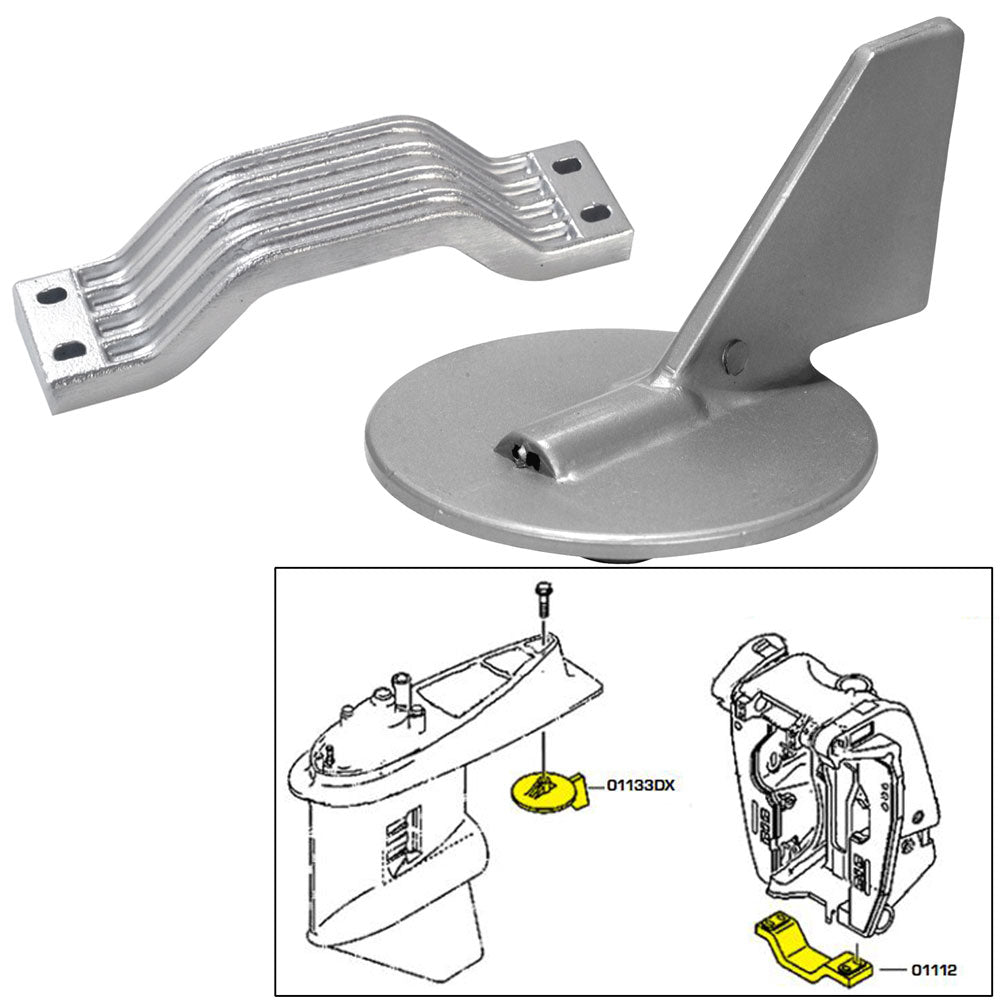 Tecnoseal Anode Kit - Yamaha 150-200HP - Aluminum | SendIt Sailing