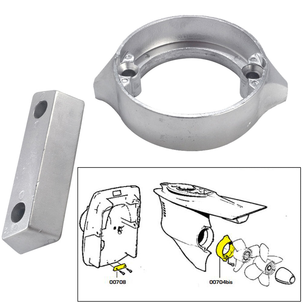 Tecnoseal Anode Kit with Hardware - Volvo Duo-Prop 290 - Magnesium | SendIt Sailing