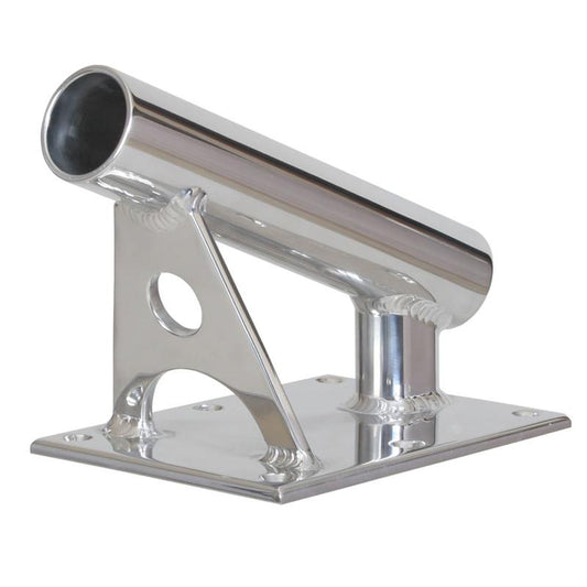Lee's MX Pro Series Fixed Angle Center Rigger Holder - 22 degree - 1.5in ID - Bright Silver | SendIt Sailing
