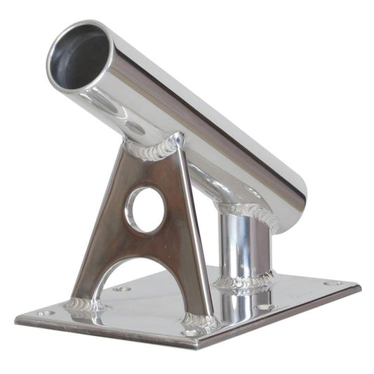 Lee's MX Pro Series Fixed Angle Center Rigger Holder - 30 degree - 1.5in ID - Bright Silver | SendIt Sailing
