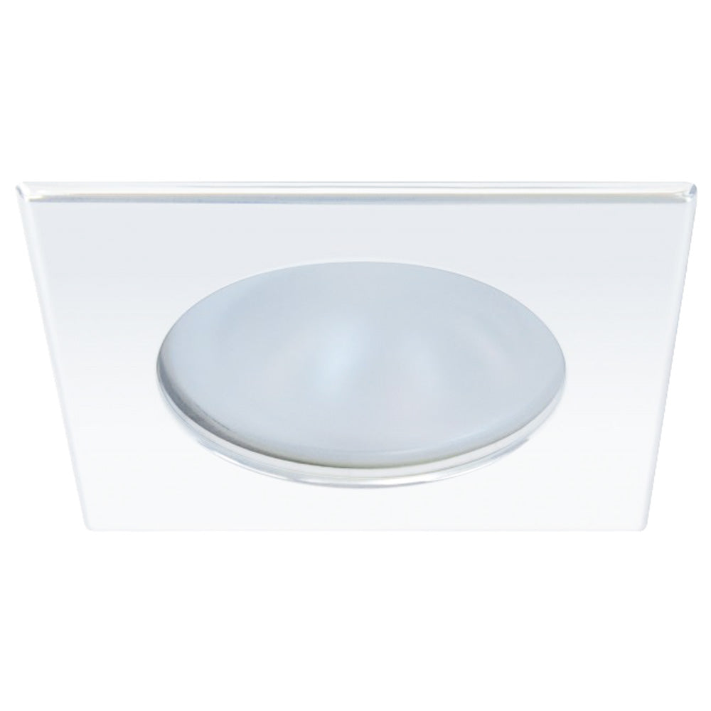 Quick Blake XP Downlight LED - 6W, IP66, Screw Mounted - Square White Bezel, Round Warm White Light | SendIt Sailing