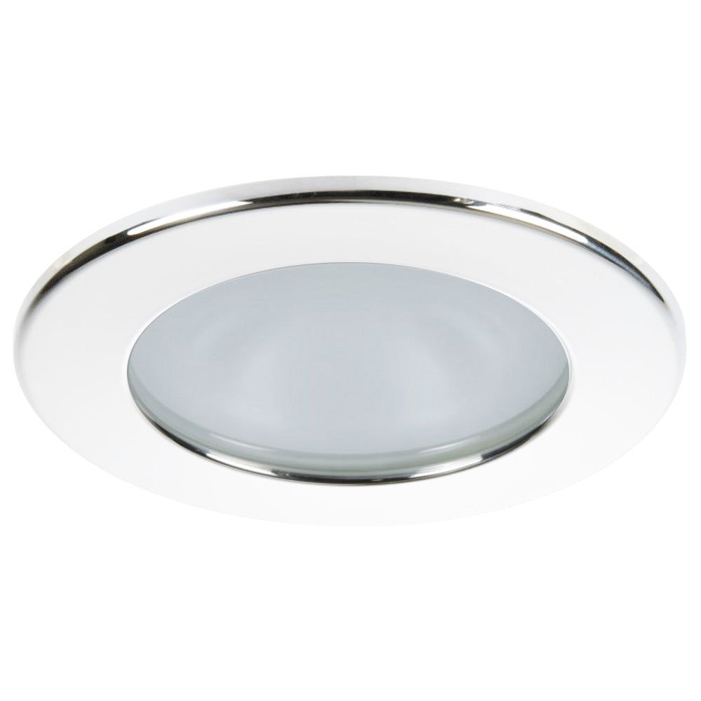 Quick Kai XP Downlight LED - 6W, IP66, Screw Mounted - Round White Bezel, Round Warm White Light | SendIt Sailing