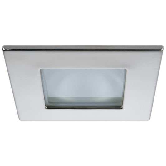 Quick Marina XP Downlight LED - 6W, IP66, Screw Mounted - Square Stainless Bezel, Square Warm White Light | SendIt Sailing