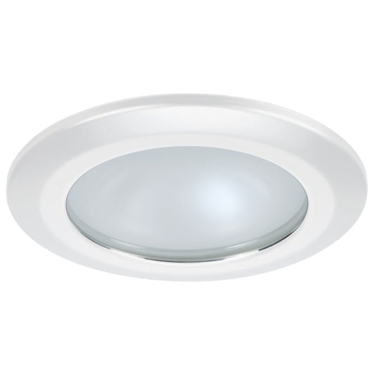 Quick Kor XP Downlight LED - 6W, IP66, Screw Mounted - Round White Bezel, Round Warm White Light | SendIt Sailing