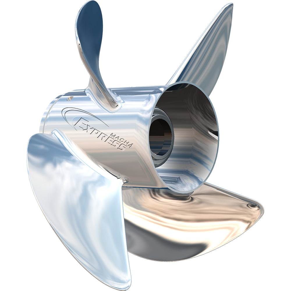 Turning Point Express Mach4 - Right Hand - Stainless Steel Propeller - EX1/EX2-1317-4 - 4-Blade - 13.25in x 17 Pitch | SendIt Sailing