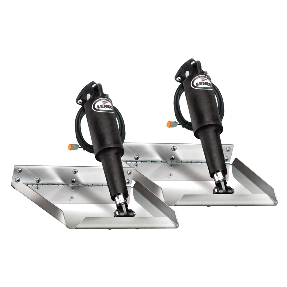 Lenco 12in x 9in Electro-Polished Edge Mount Trim Tab Kit | SendIt Sailing