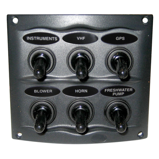 BEP Waterproof Panel - 6 Switches - Grey | SendIt Sailing