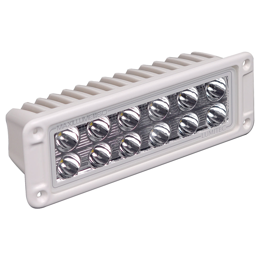 Lumitec Maxillumeh60 - Flush Mount Flood Light - White Housing - White Dimming | SendIt Sailing