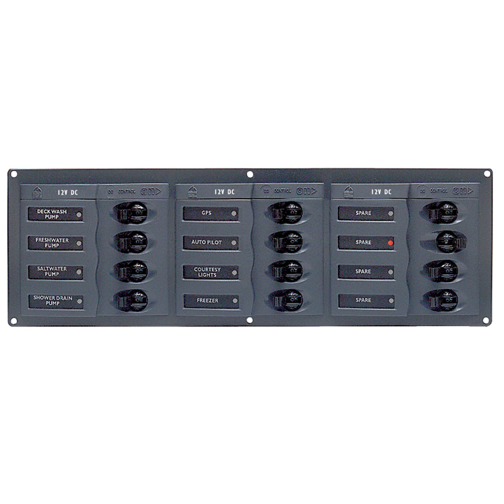BEP DC Panel - 12-Way - No Meter - Horizontal | SendIt Sailing