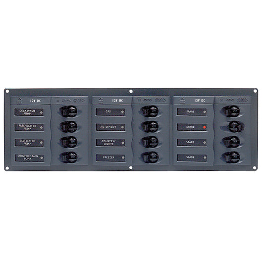 BEP DC Panel - 12-Way - No Meter - Horizontal | SendIt Sailing