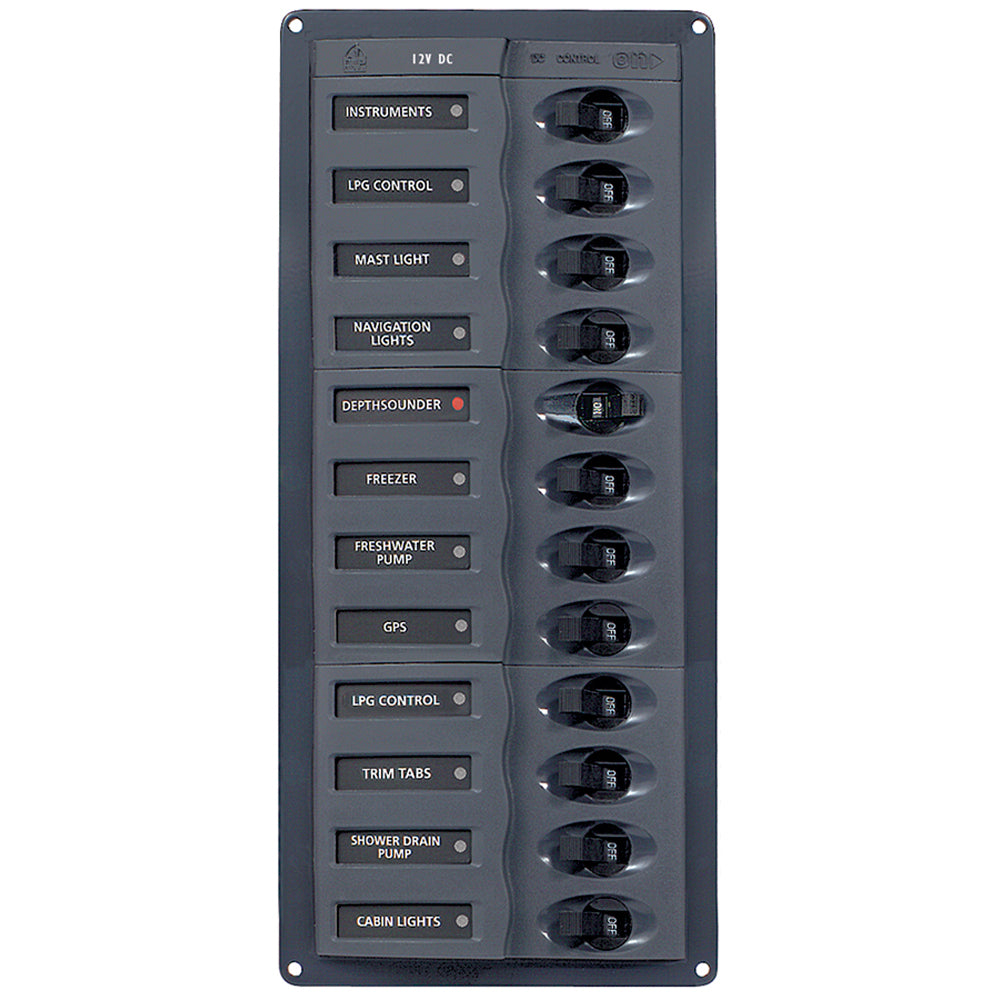 BEP DC Panel - 12-Way - No Meter - Vertical | SendIt Sailing