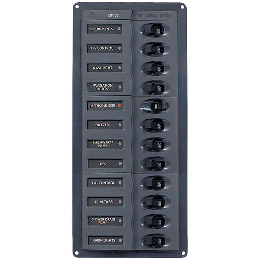 BEP DC Panel - 12-Way - No Meter - Vertical | SendIt Sailing