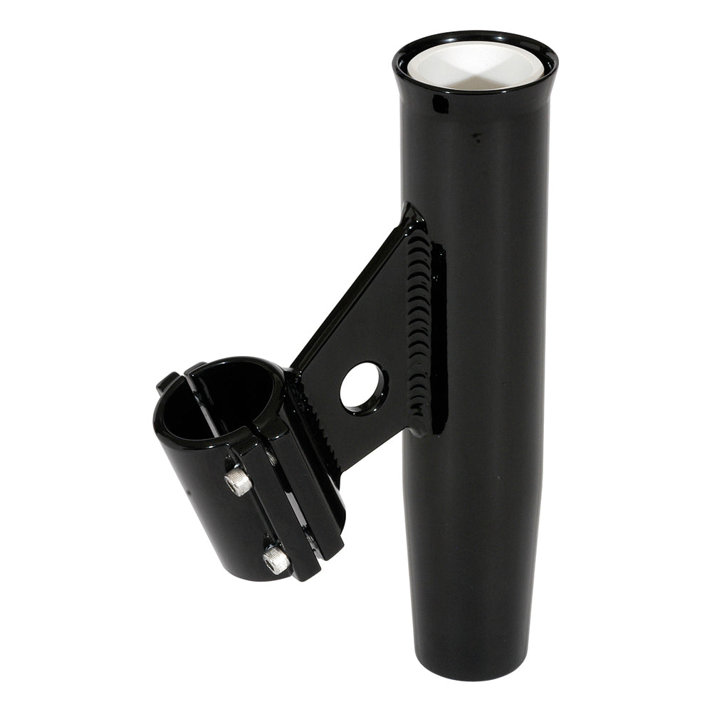 Lee's Clamp-On Rod Holder - Black Aluminum - Vertical Mount - Fits 1.315 OD Pipe | SendIt Sailing