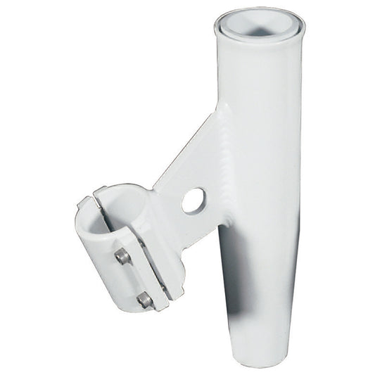 Lee's Clamp-On Rod Holder - White Aluminum - Vertical Mount - Fits 1.900in OD Pipe | SendIt Sailing